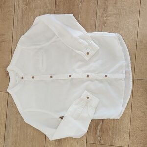 Next Boys Linen Blend White Shirt 9Y